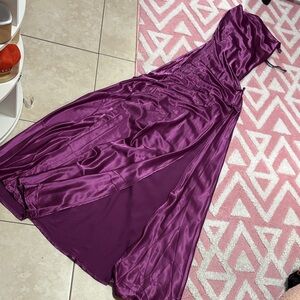 Fashion Nova One Shoulder Purple Dress